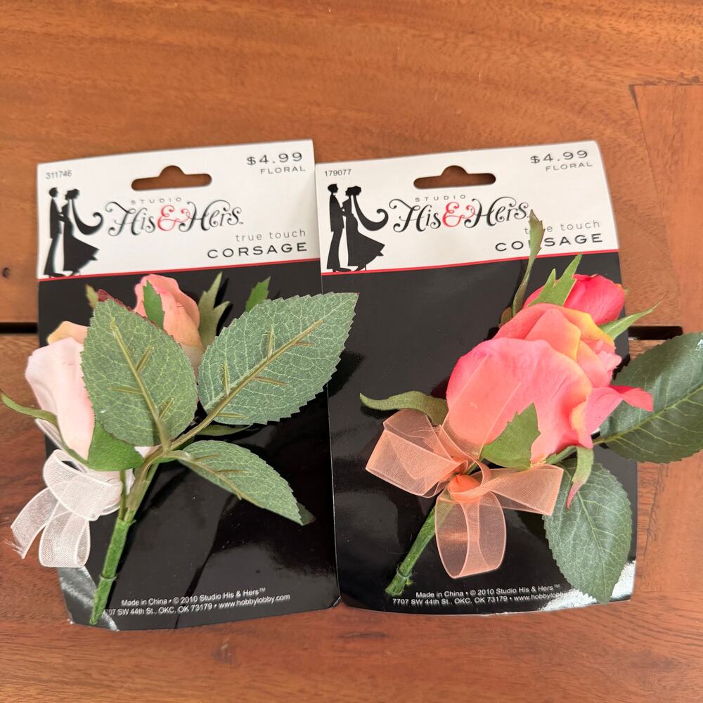Lot‎ of new 12 bridesmaid wedding wrist corsage prom dance silk flower pink rose